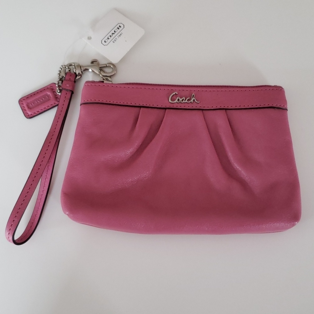 Pink Coach Wristlet